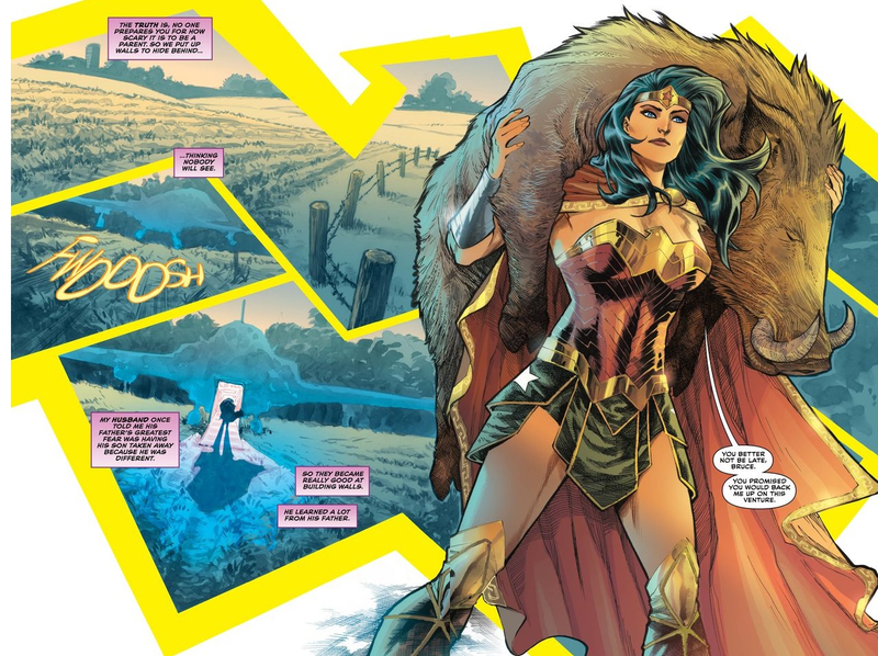 Yes, Wonder Woman did bring her own boar to dinner.
